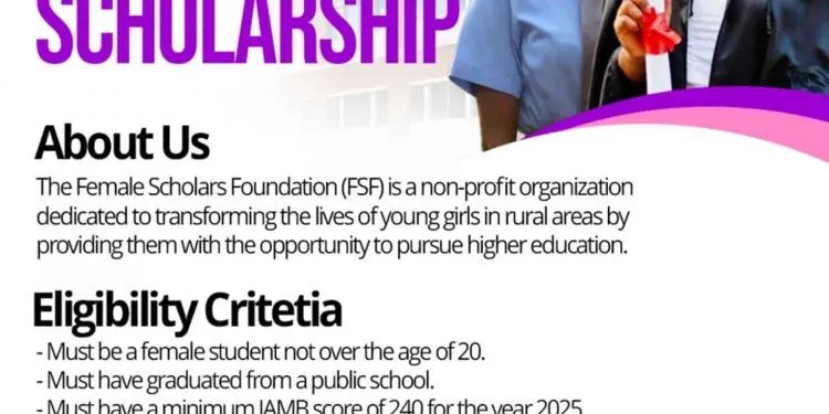 Female Scholars Foundation University Scholarship 2025 for Young Nigerian Girls in Public Schools 750x375 1
