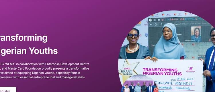 Call For Applications: Wema Sara Grant for Nigerian Youth (N2.5 Million)