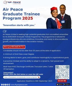 Air Peace Graduate Trainee Program 2025