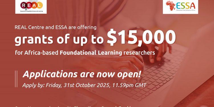 Foundational Learning Research Grants 2025 – Up to $15,000 for Africa-Based Researchers
