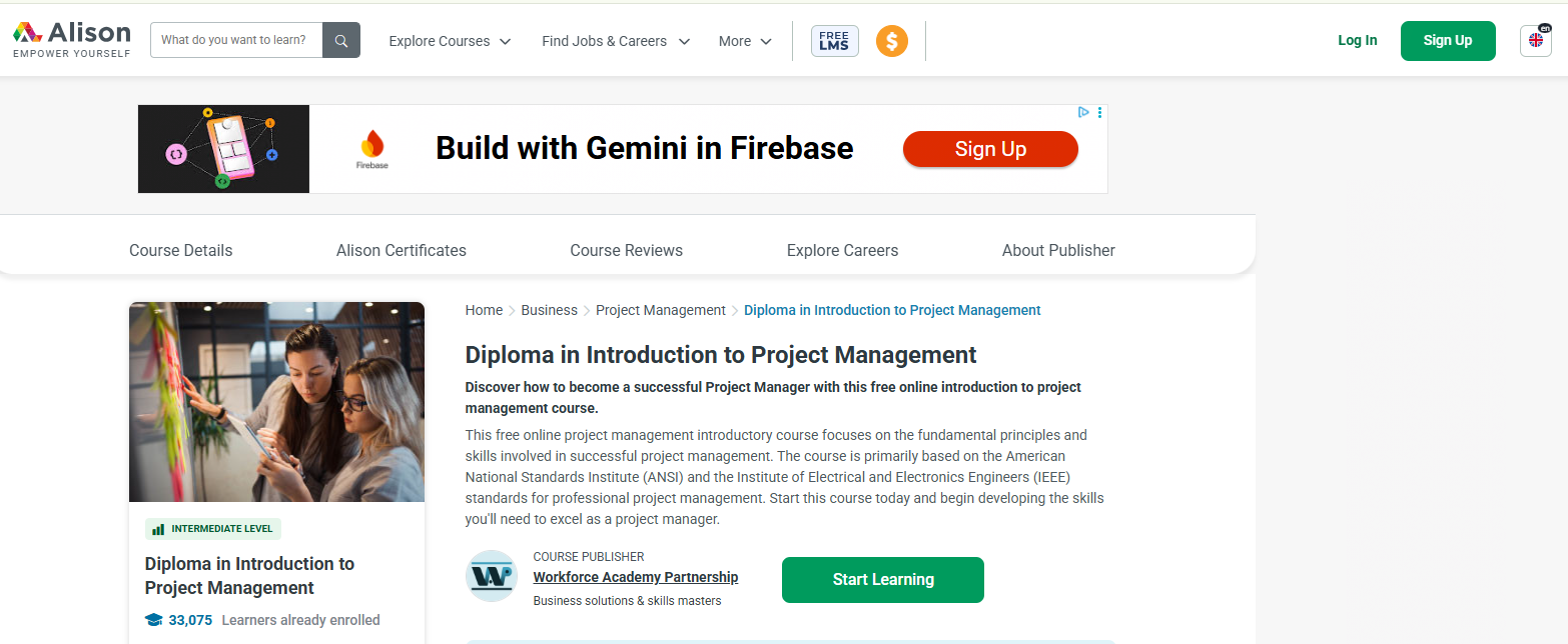 Introduction to Project Management by Alison