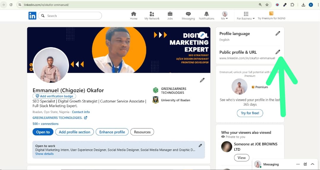 how to change your linkedIin URL on WEB