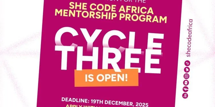 Call For Applications: She Code Africa Mentorship Program Cycle 3 