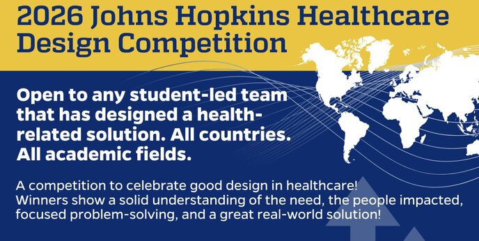 Call for Applications:  Johns Hopkins Healthcare Design Competition 2026 (Up to $9,000 Prize for Student-Led Teams)