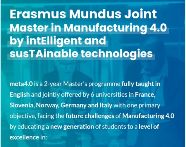 2026/28 Erasmus Mundus META4.0 Scholarship