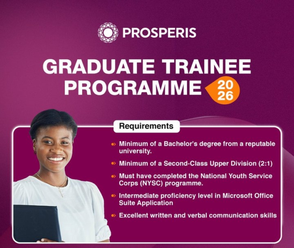 Prosperis Holding Company 2026 Graduate Trainee Programme