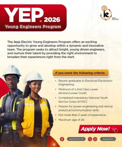 Ikeja Electric Young Engineers Program 2026