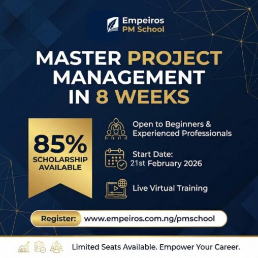 2026 Empeiros Project Management Scholarships | 85% Scholarship for February Cohort