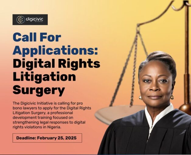 The Digicivic Initiative Digital Rights Litigation Surgery (DRLS) Program 2026 for Nigerian lawyers.