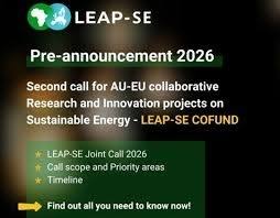 Call for Applications: LEAP-SE Joint for EU–Africa Sustainable Energy Research (Up To €1.5 Million Grant)
