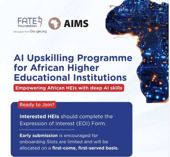 The Fate Foundation AI Upskilling Programme for African Higher Educational Institutions.