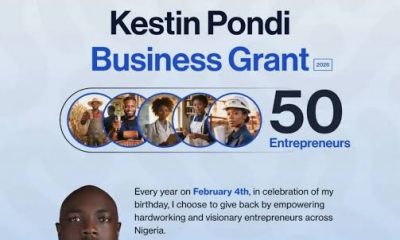 Call for Applications: Kestin Pondi Business Grant 2026 (₦5 Million for African Entrepreneurs)