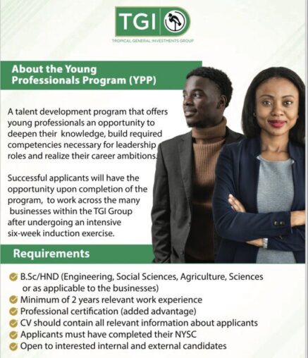 TGI Group Young Professionals Program 2026 (Tropical General Investments)