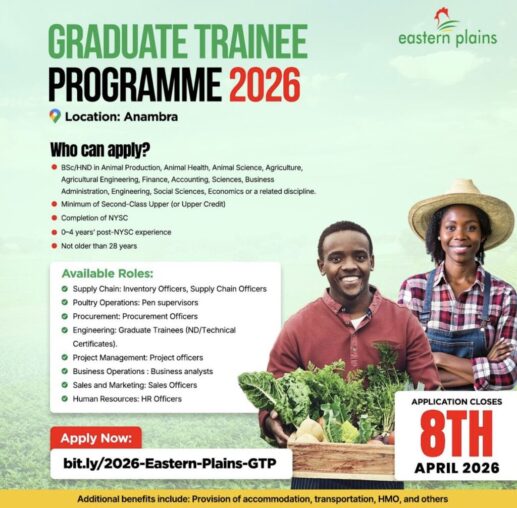 Eastern Plains Graduate Trainee Programme 2026
