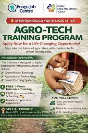 Enugu Agro-Tech Training Programme 2026 for Nigerian Youths | Fully Funded